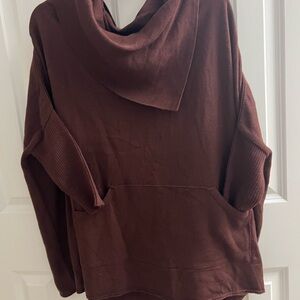VENUS Rich Brown Cowl Neck Sweater